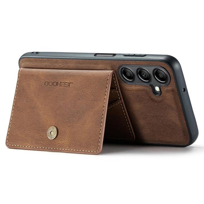 OEM - JEEHOOD Samsung Galaxy A14 4G/5G Mobilskal KonstLäder - Brun