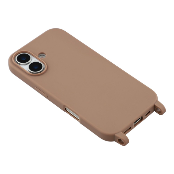A-One Brand - iPhone 17 Mobilskal TPU med Hål för Rem - Brun