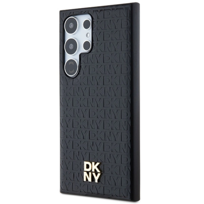 DKNY - DKNY Galaxy S24 Ultra Mobilskal Magsafe Läder Pattern Metal Logo