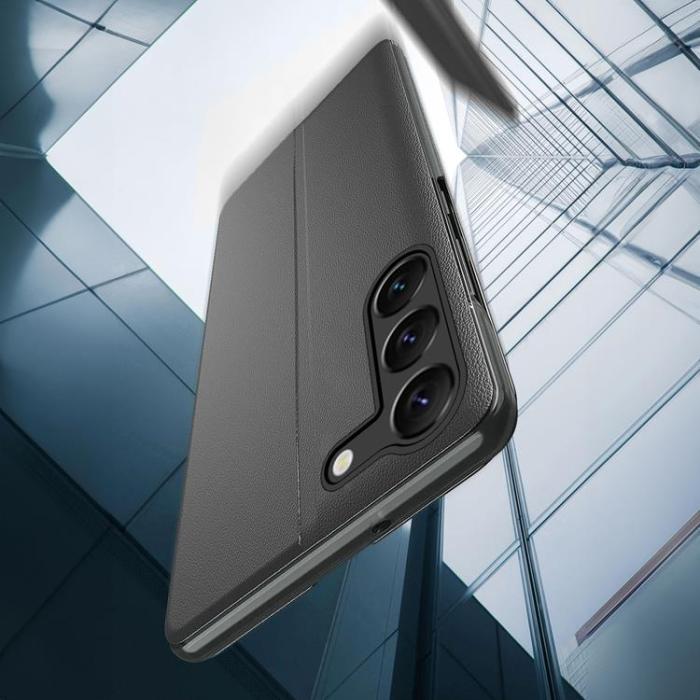 OEM - Galaxy S24 Fodral Eco Läder View - Blå