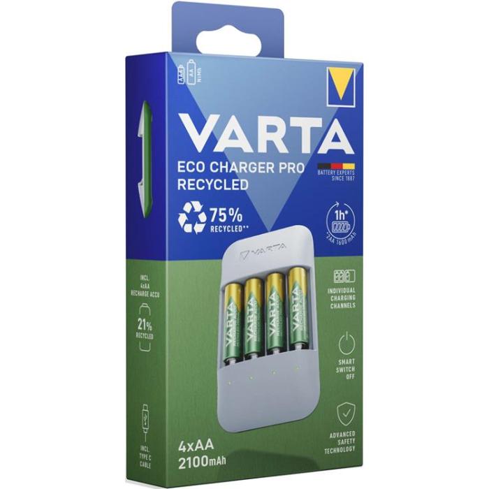 VARTA - Varta 4x AA 2100 mAh Eco Charger Pro Recycled
