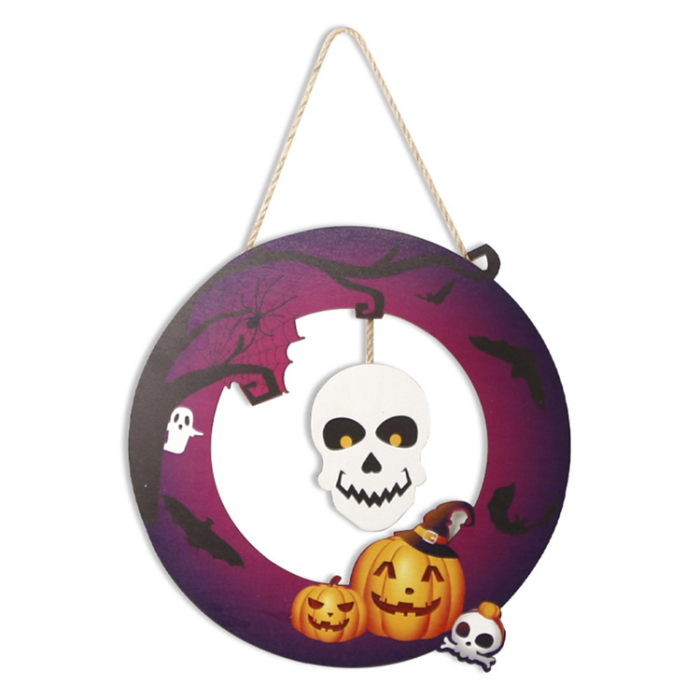 OEM - Halloween Hängande Pumpa Fladdermus Spöke Trä - Skull