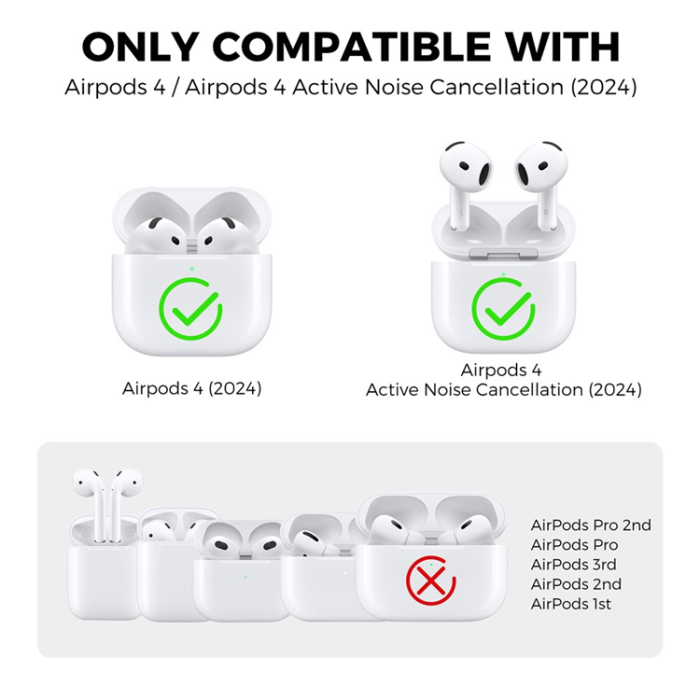 AHASTYLE - AHASTYLE AirPods 4 Skal Silikon PT196 - Röd