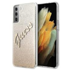 UTGATT5 - Guess Skal Galaxy S21 Plus Glitter Gradient Script - Guld