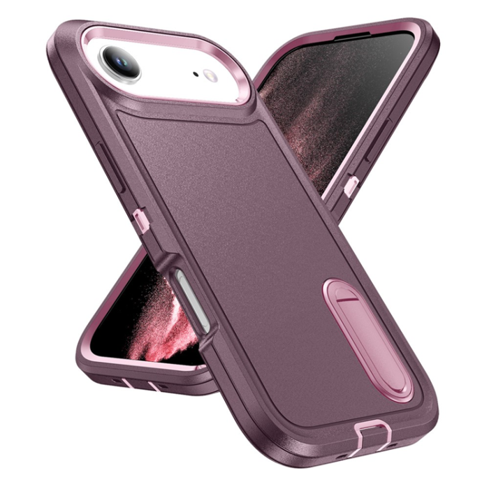 A-One Brand - iPhone 17 Air Mobilskal Kickstand Silikon - Lila/Rosa