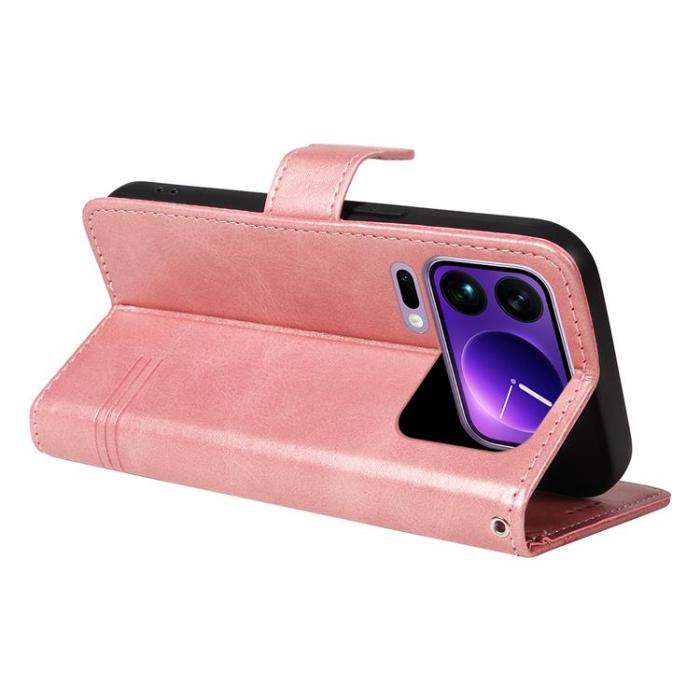 A-One Brand - Xiaomi 17 Pro Max Plånboksfodral T Shape Lines - Roséguld