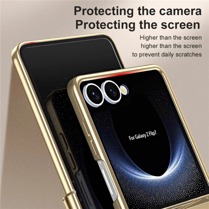 A-One Brand - Galaxy Z Flip 7 Mobilskal Electroplating PC Folding - Guld