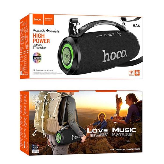 Hoco - Hoco Trådlös Högtalare Bluetooth HA4 - Svart