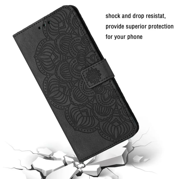Taltech - Galaxy S23 Plus Plånboksfodral med en Rem - Svart