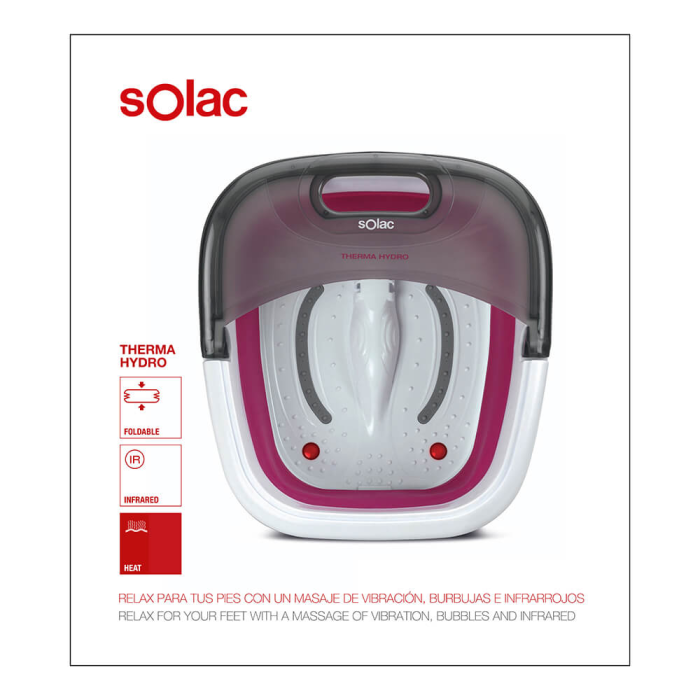 SOLAC - SOLAC Hopfällbar Fotmassage Therma Hydro