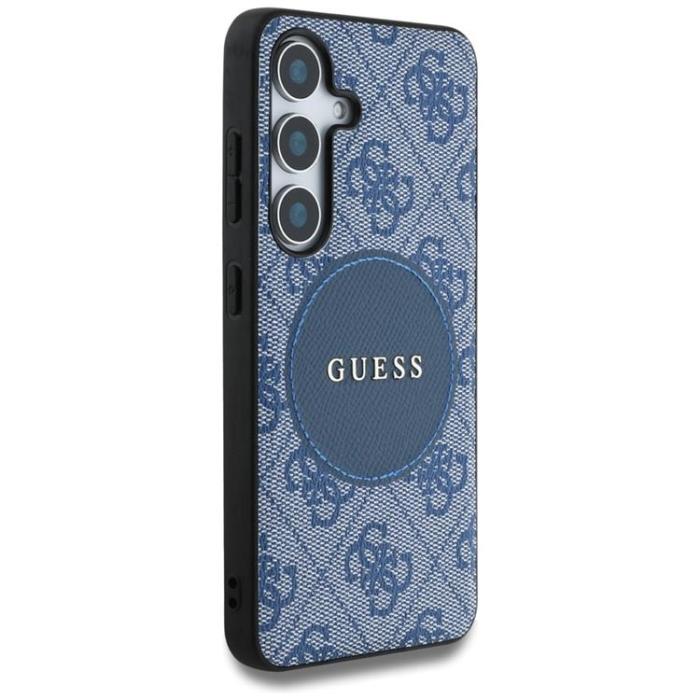 Guess - Guess Galaxy S25 Plus Mobilskal MagSafe Round Patch Classic Logo - Blå
