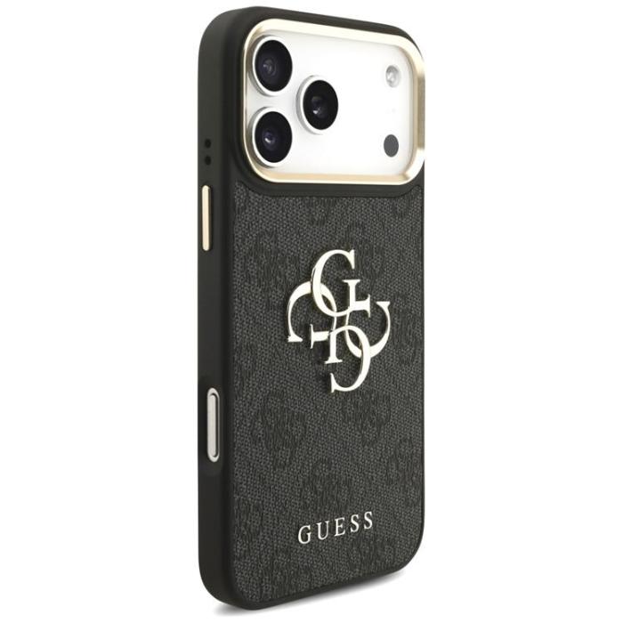 Guess - Guess iPhone 17 Pro Max Mobilskal 4G Big Classic Logo Big Strap Metal - Svart