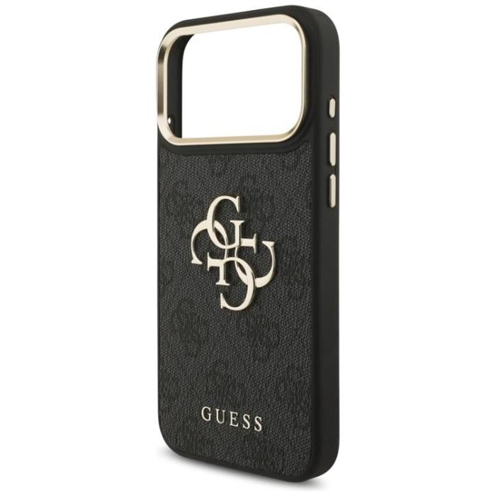 Guess - Guess iPhone 17 Pro Max Mobilskal 4G Big Classic Logo Big Strap Metal - Svart