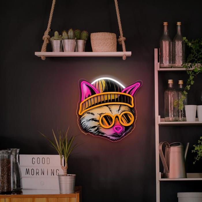 Forever Light - Forever Light Neon ART LED CAT DREAMER FLA04 - Flerfärgad