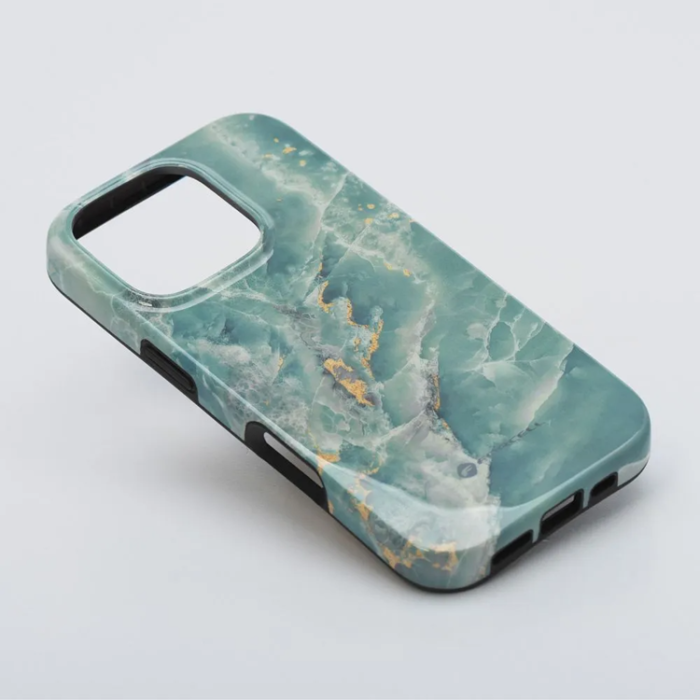 Forcell - Forcell iPhone 15 Plus Mobilskal MagSafe Mirage - Grön Marble