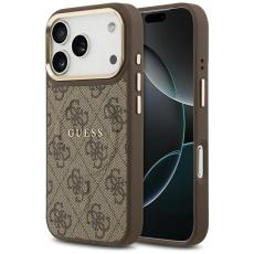 Guess - Guess iPhone 17 Pro Mobilskal MagSafe 4G PU Classic Logo - Brun