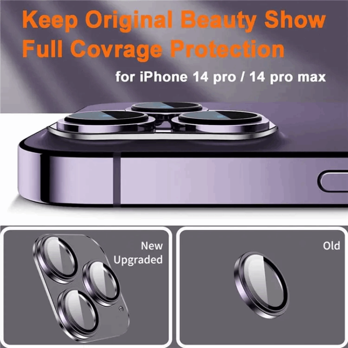 ENKAY - ENKAY iPhone 14/14 Plus Kameralinsskydd i Härdat glas - Silver