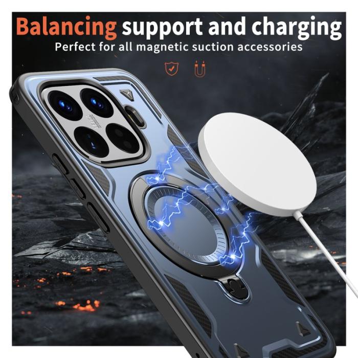 N/A - Mobilskal till Xiaomi 15T Pro Militärskydd Plast Kickstand - Blå