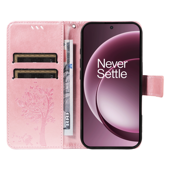 A-One Brand - OnePlus 15 5G Plånboksfodral Cat Tree Pattern Konstläder