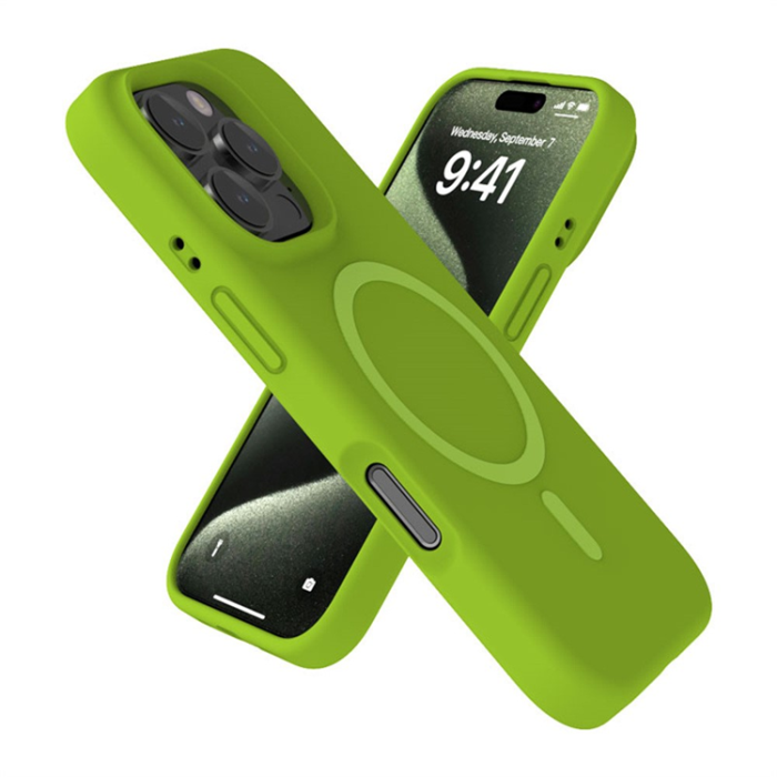 A-One Brand - iPhone 16 Pro Max Mobilskal Magsafe Liquid Silicone - Lila