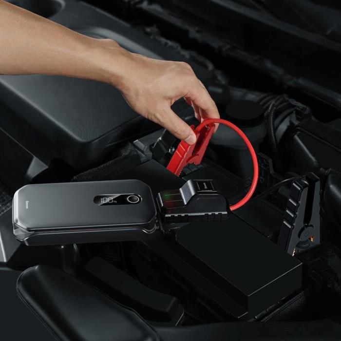 UTGATT5 - Baseus Power Super Energy Bil Jump Starter 12000 mAh 12 V 1000 A/600 A - Svart