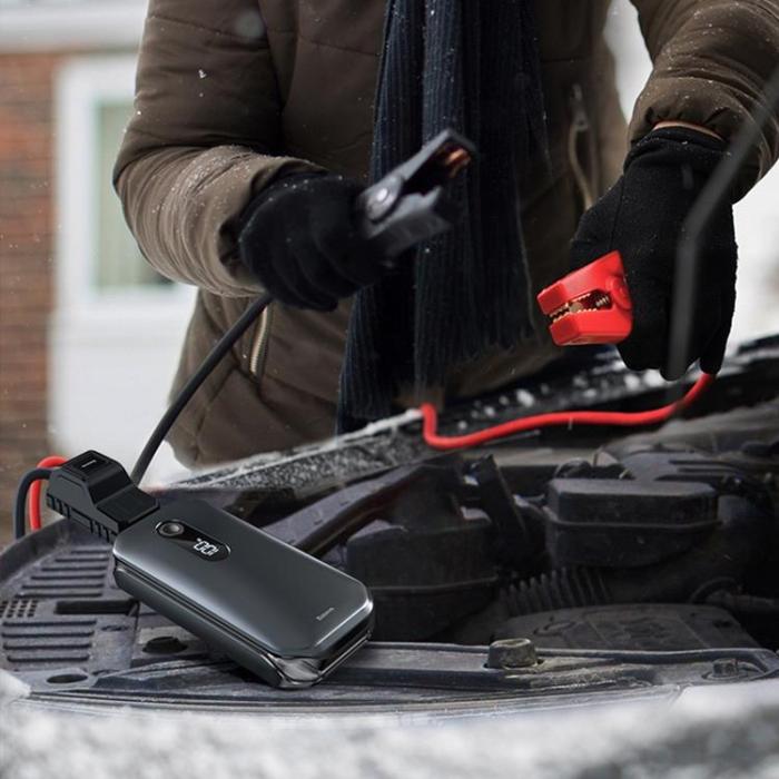 UTGATT5 - Baseus Power Super Energy Bil Jump Starter 12000 mAh 12 V 1000 A/600 A - Svart