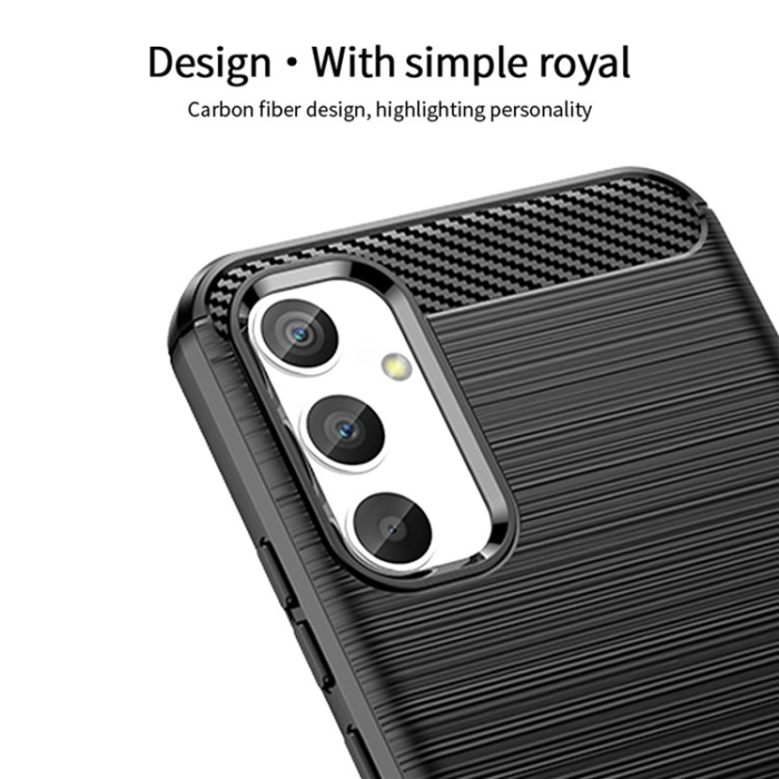 A-One Brand - Galaxy A34 5G Mobilskal Carbon Fiber - Svart