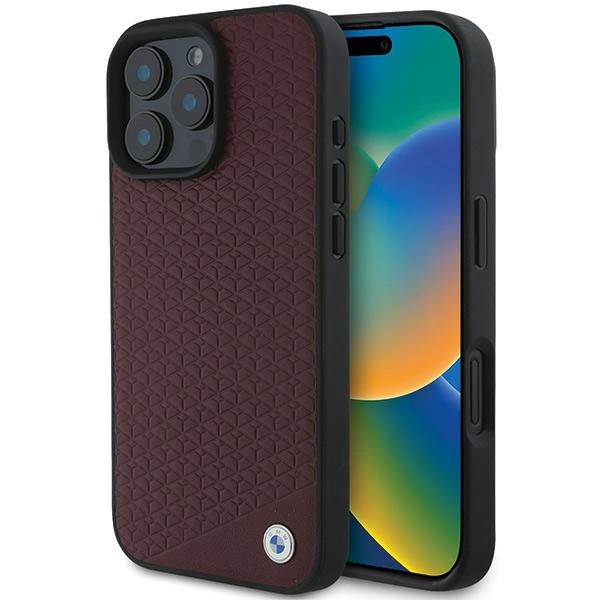 BMW iPhone 16 Pro Max Mobilskal MagSafe Diamond Metal Logo - Röd | 2353 | AlltMobil