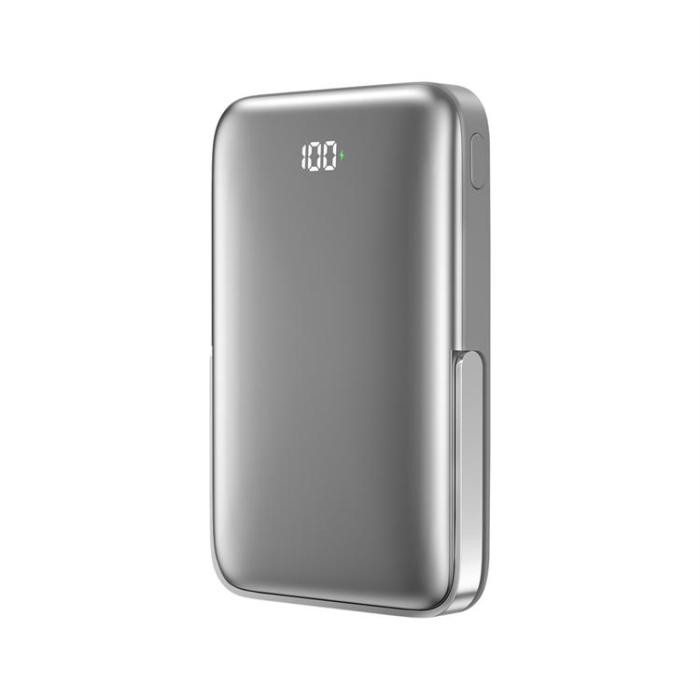 WIWU - WIWU Magnetsik Powerbank 10000 mAh 15W Elite Wi-P018 - Grå