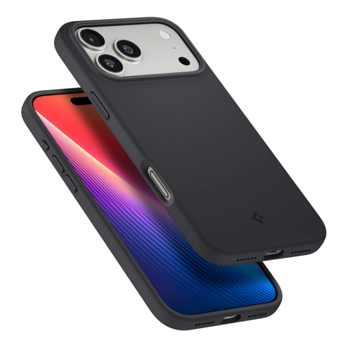 Spigen - Spigen iPhone 17 Pro Max Mobilskal Magsafe Silikon Fit - Svart