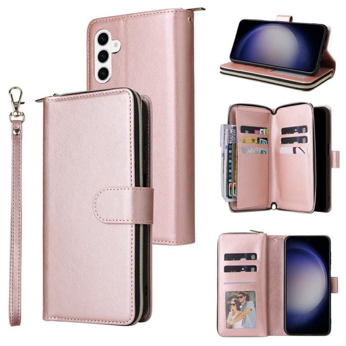 OEM - Mobilfodral för Samsung Galaxy S26 Konstläder 9 kortfack - Roséguld