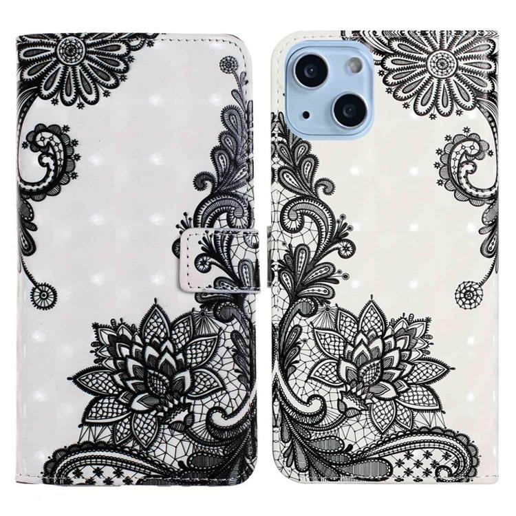 iPhone 14 Plus Plånboksfodral Folio Flip - Lace Flower | 2353 | AlltMobil