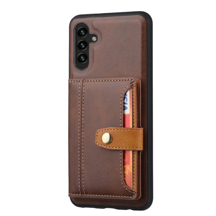 OEM - Mobilfodral för Samsung Galaxy S26 Äkta läder Kortfack - Brun
