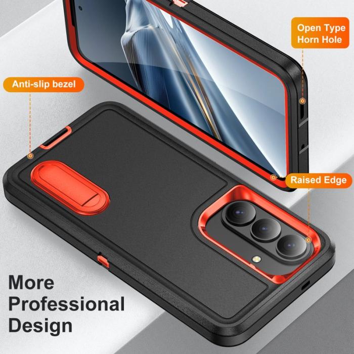 OEM - Mobilskal för Samsung Galaxy S26 Plus PC + Silikon Anti-Drop Kickstand - Svart