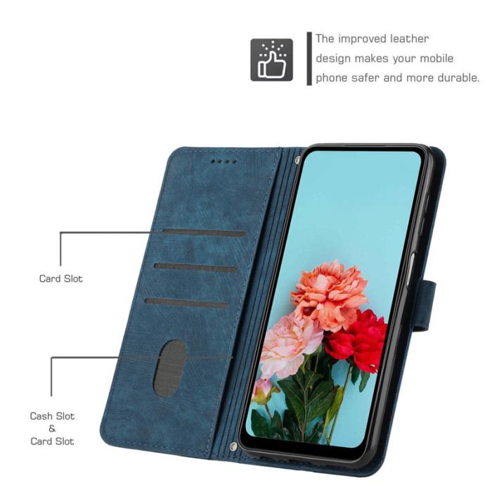 OEM - Mobilfodral för Samsung Galaxy S26 Plus Ställfunktion Konstläder - Safir