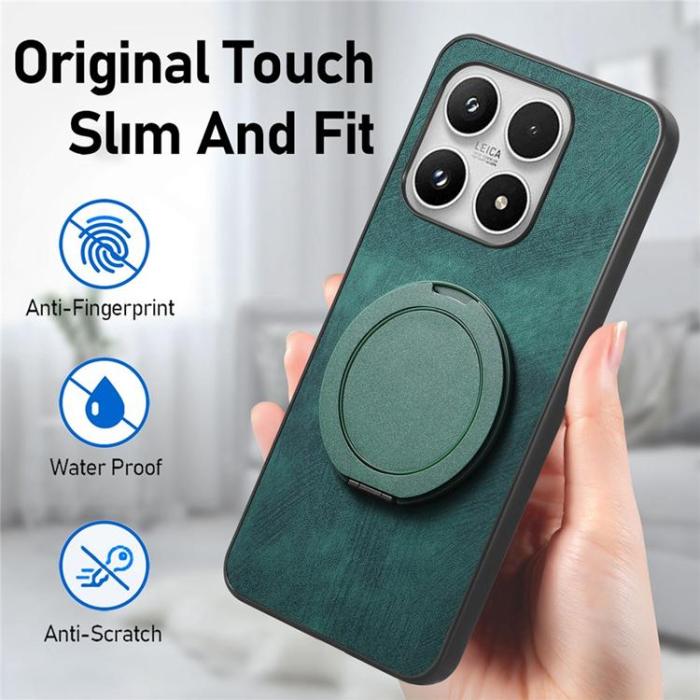 A-One Brand - Mobilskal för Xiaomi 17 Retro Läder Rotating Kickstand