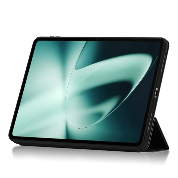 A-One Brand - OnePlus Pad Fodral Tri-Fold Stand Drop-Proof PU-Läder - Svart
