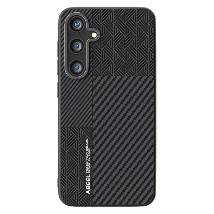 ABEEL - ABEEL Mobilskal till Samsung Galaxy S25 PC TPU Aluminium PU Läder - Textur 1