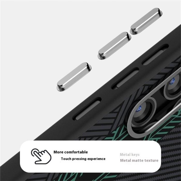 ABEEL - ABEEL Mobilskal till Samsung Galaxy S25 PC TPU Aluminium PU Läder - Textur 2