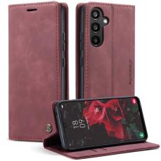 Caseme - CASEME 013 Series Mobilskal till Samsung Galaxy A34 5G KonstL&auml;der Vinr&ouml;d