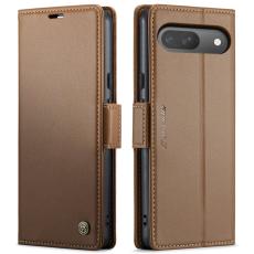 Caseme - CASEME 023 Series Konstl&auml;der Pl&aring;nboksfodral f&ouml;r Google Pixel 10 Pro - Brun