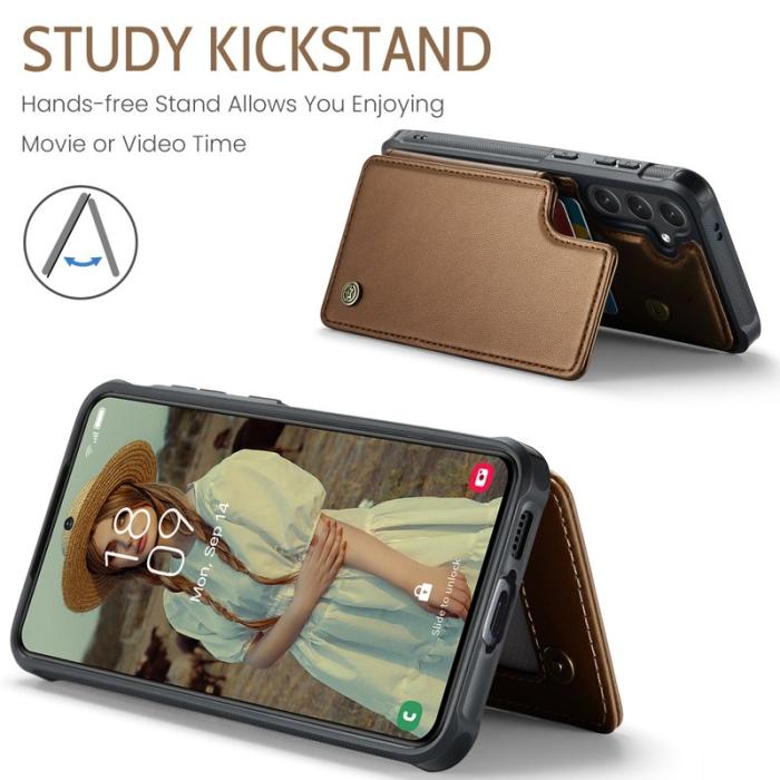 Caseme - CASEME C22 Fodral till Samsung Galaxy S24 FE - Konstläder - Brun
