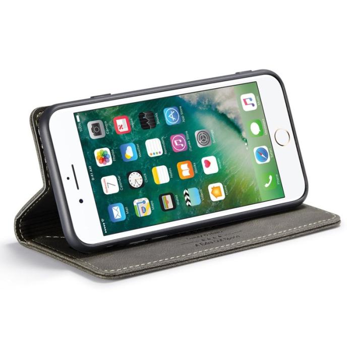 AUTSPACE - AUTSPACE A01 iPhone 6 Plus/7 Plus/8 Plus Plånboksfodral Konstläder - Brun