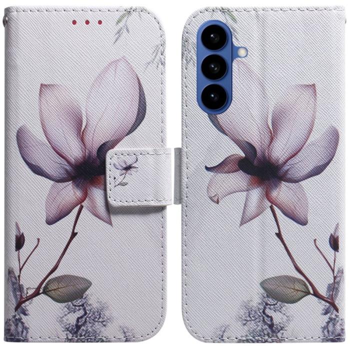 OEM - Samsung Galaxy S26 / S26 Pro Plånboksfodral Mönstertryck Konstläder Rosa Blomma