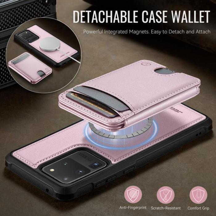 OEM - JEEHOOD Samsung Galaxy S20 Ultra Fodral KonstLäder - Rosa