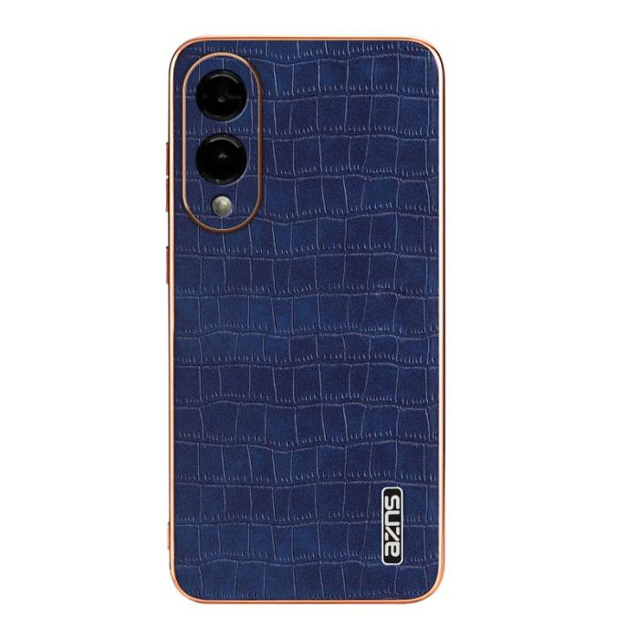 AZNS - AZNS Samsung Galaxy S25 Edge Fodral - Elektropläterad KonstLäder - Blå