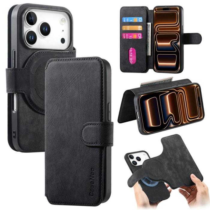 CASENEO - CASENEO MW-03 iPhone 17 Pro Fodral KonstLäder - Svart