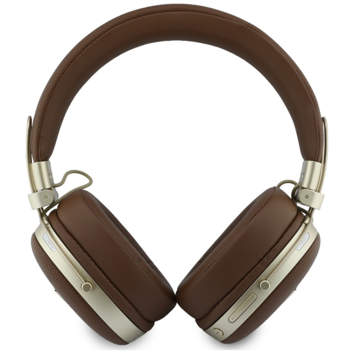 Guess - Guess On-Ear Hörlurar Bluetooth ENC Metal Grained Triangle Logo - Brun