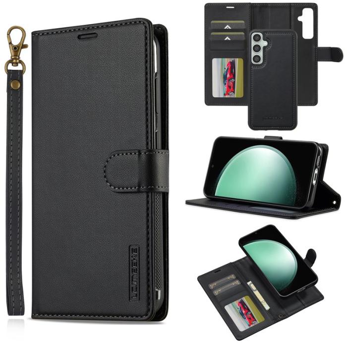 LC.imeeke - LC.IMEEKE L2 Series Samsung Galaxy A36 Plånboksfodral Konstläder - Svart