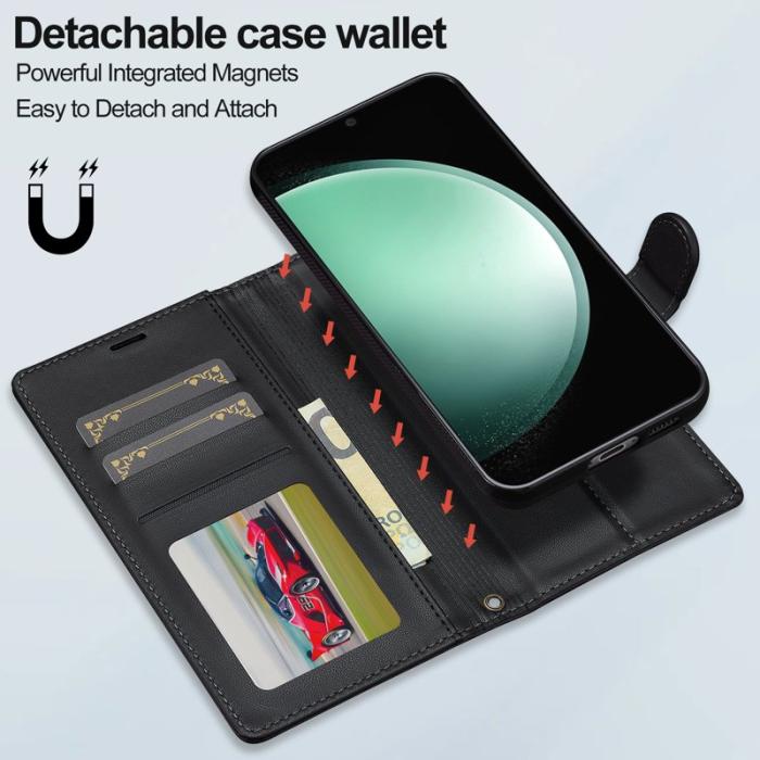 LC.imeeke - LC.IMEEKE L2 Series Samsung Galaxy A36 Plånboksfodral Konstläder - Svart